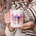 Personalized Funny Besties Friendship Sisters White Ceramic Mug for Bestie Best Friend