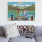 Personalized Couple Holiday Sea Summer You and Me Poster Frameless Painting Birthday Decorative Painting
