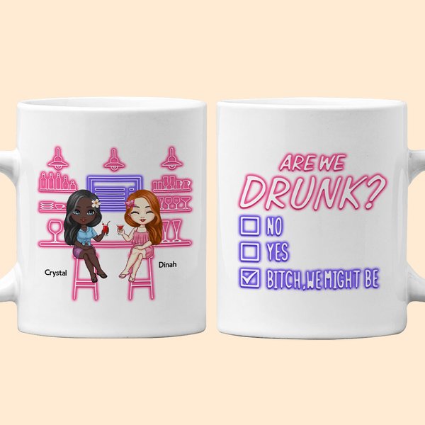 Personlig Är Vi Fulla Rolig Vänskap BFF Vit Keramisk Mugg Flickor Kvinnor BFF Födelsedag Kaffemugg