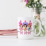 Personalized Best Bitches Besties Friendship Celebration White Ceramic Mug Friendship Gift Dishwasher and Microwave Safe