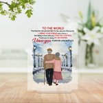 Henkilökohtainen Rakastan sinua ikuisesti ja aina Luonnollinen maisema Jään ja lumen maailma Akryyli plaketti Aika Muistaminen House Koristeet