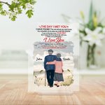 Personlig Jag älskar dig för evigt och alltid Beach Seaside Holiday Akrylplatta Tidsminne Skrivbordsprydnad