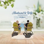 Personalized Travel Couple on Chairs Acrylic Plaque Couple Gift Acrylic Decoration