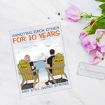Gepersonaliseerd Elkaar Vervelend Jarenlang Paar Op Stoelen Vakantie Acryl Plaquette Verjaardag Cadeau Bureau Ornament