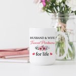 Personalisierte Tasse für Ehemann und Ehefrau, süße Liebe, Feier, Paar, weiße Keramik, Paargeschenk für Büro und Zuhause