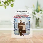 Henkilökohtainen miehelleni vaimolleni rakkauden runo Talvi maisema akryyli plaketti vuosipäivä lahja talon koristeet