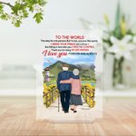 Gepersonaliseerd Mooi Landschap Oud Paar Blijft Samen Voor Het Leven Acryl Plaquette Verjaardag Acryl Decoratie