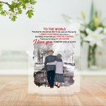 Henkilökohtainen I Love You Rakkaus Runo Talvimaisema Jään ja lumen maailma Akryyli Plaque Memorial Lahja Desk Ornamentti