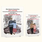 Henkilökohtainen Rakkaus lainausmerkit Minulla oli sinut ja sinulla oli minut Snow Scenery Akryyli Plaque Memorial Lahja Akryyli koristelu