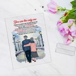 Henkilökohtainen minä löytäisin sinut minä valitsisin sinut kaunis talvi lumi maisema akryyli plaketti vuosipäivä lahja työpöydän koristeeksi