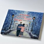 Henkilökohtainen World of Ice ja Snow Vanha pari takaisin juliste kehyksetön maalaus pariskunta lahja seinä sisustus