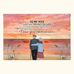 Personalisiertes I Love You Forever and Always Old Couple Beach Sunset Poster Frameless Painting Anniversary Gift Wall Art Print