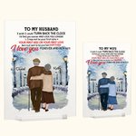 Henkilökohtainen miehelleni vaimolleni rakkauden runo Talvi maisema akryyli plaketti vuosipäivä lahja talon koristeet