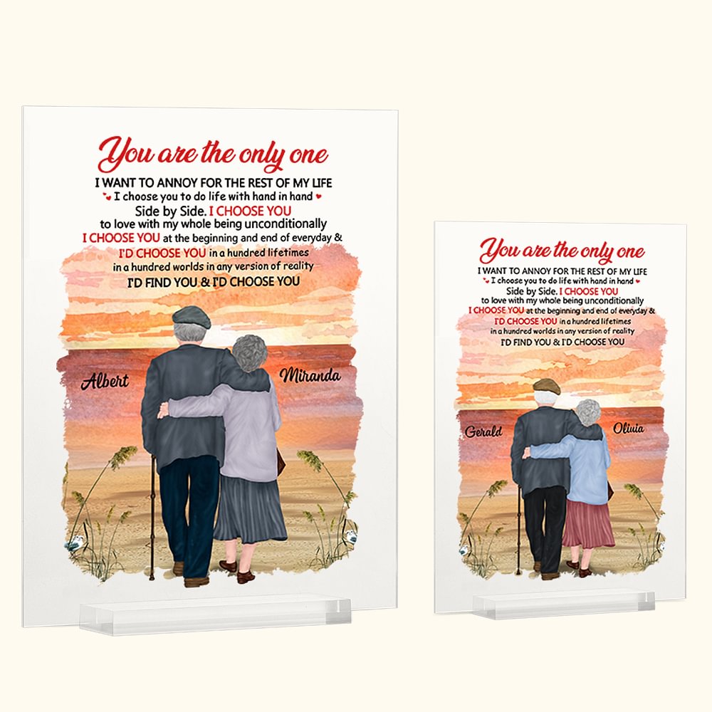 Plaque Acrylique Personnalisée Je te trouverais Je te choisirais Beau paysage de plage Décorations de Maison Jalon