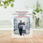 Personalizado I Had You And You Had Me Street Walking on a Snowy Day Romantic Scene Placa acrílica Regalo de aniversario Decoración para la casa