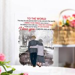 Henkilökohtainen I Love You Rakkaus Runo Talvimaisema Jään ja lumen maailma Akryyli Plaque Memorial Lahja Desk Ornamentti