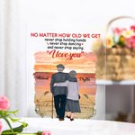 Henkilökohtainen Rakkaus Runo Ei ole väliä kuinka vanhoja saamme koskaan lopeta sanomalla rakastan sinua akryyli plaketti Ystävänpäivä lahja Desk Ornamentti