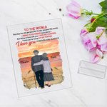 Grazie personalizzato per essere il mio compagno di vita Bagliore serale Tempo libero Placca acrilica Commemorazione del tempo Decorazioni per la casa