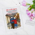 Henkilökohtainen rakkaudentunnustus Valitsen sinut Vanha pari kävellä yöllä akryyli laatta vuosipäivä lahja akryyli koristeena