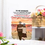 Henkilökohtainen miehelleni vaimolleni rakkauden julistus auringonlasku luonto maisema ranta akryyli plaketti aika muistomerkki akryyli koristeen