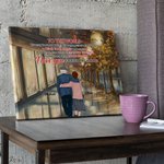 Personalizzato Il mio compagno di vita Ti amo per sempre Poster con vista notturna della città Pittura senza cornice Regalo di San Valentino Decorazio