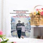 Personalizado I Had You And You Had Me Street Walking on a Snowy Day Romantic Scene Placa acrílica Regalo de aniversario Decoración para la casa