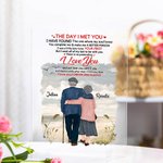 Personlig Jag älskar dig för evigt och alltid Beach Seaside Holiday Akrylplatta Tidsminne Skrivbordsprydnad