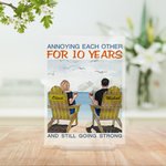 Gepersonaliseerd Elkaar Vervelend Jarenlang Paar Op Stoelen Vakantie Acryl Plaquette Verjaardag Cadeau Bureau Ornament