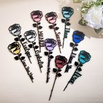 Personalized Handmade Glitter Acrylic Forever Rose Home Decor Mother’s Day Anniversary Gift for Woman