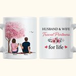 Personalisierte Tasse für Ehemann und Ehefrau, süße Liebe, Feier, Paar, weiße Keramik, Paargeschenk für Büro und Zuhause