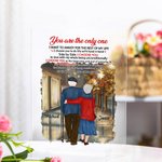 Henkilökohtainen rakkaudentunnustus Valitsen sinut Vanha pari kävellä yöllä akryyli laatta vuosipäivä lahja akryyli koristeena