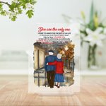 Henkilökohtainen rakkaudentunnustus Valitsen sinut Vanha pari kävellä yöllä akryyli laatta vuosipäivä lahja akryyli koristeena