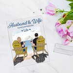 Personalized Travel Couple on Chairs Acrylic Plaque Couple Gift Acrylic Decoration