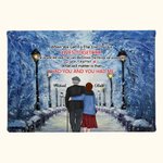 Personalized I Had You And You Had Me Street Walking on a Snowy Day Romantic Scene Poster Frameless Painting Valentine's Day Gift Decorative Painting