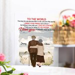 Henkilökohtainen Rakastan sinua elämänkumppanini Seaside Vacation Old Couple Akryyli Plaque Ystävänpäivä Lahja Akryyli koristelu
