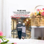 Henkilökohtainen miehelleni vaimolleni rakastan sinua syksyn lehdet akryyli plaketti ystävänpäivä lahja akryyli koristeena