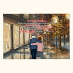 Personalizzato Il mio compagno di vita Ti amo per sempre Poster con vista notturna della città Pittura senza cornice Regalo di San Valentino Decorazio