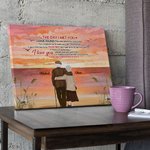 Gepersonaliseerde The Day I Met You Zonsondergang Oud Paar op Strand Poster Frameloos Schilderij Paar Cadeau Home Decoratie