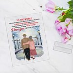 Henkilökohtainen Rakastan sinua ikuisesti ja aina Luonnollinen maisema Jään ja lumen maailma Akryyli plaketti Aika Muistaminen House Koristeet