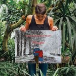 Déclaration personnalisée d'amour poésie lyrique je t'aime vieux couple marchant dans la neige affiche peinture sans cadre cadeau d'annive