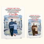 Personifierad Jag älskar dig för evigt och alltid Vintersonat Snödag Akrylplatta Milstolpe Akryldekoration