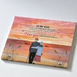 Personalisiertes I Love You Forever and Always Old Couple Beach Sunset Poster Frameless Painting Anniversary Gift Wall Art Print