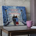 Personalized I Had You And You Had Me Street Walking on a Snowy Day Romantic Scene Poster Frameless Painting Valentine's Day Gift Decorative Painting