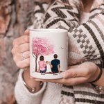Personalisierte Tasse für Ehemann und Ehefrau, süße Liebe, Feier, Paar, weiße Keramik, Paargeschenk für Büro und Zuhause
