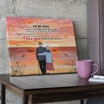 Personalisiertes I Love You Forever and Always Old Couple Beach Sunset Poster Frameless Painting Anniversary Gift Wall Art Print