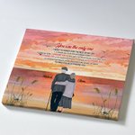 Personalized You are the Only One Old Couple Back Beach Sunset View Poster Frameless Painting Valentine's Day Gift Home Decoration