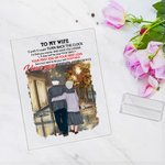 Henkilökohtainen miehelleni vaimolleni rakastan sinua syksyn lehdet akryyli plaketti ystävänpäivä lahja akryyli koristeena