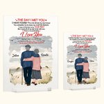 Personlig Jag älskar dig för evigt och alltid Beach Seaside Holiday Akrylplatta Tidsminne Skrivbordsprydnad