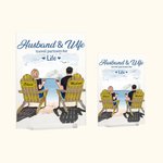 Personalized Travel Couple on Chairs Acrylic Plaque Couple Gift Acrylic Decoration