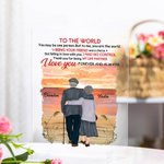 Grazie personalizzato per essere il mio compagno di vita Bagliore serale Tempo libero Placca acrilica Commemorazione del tempo Decorazioni per la casa